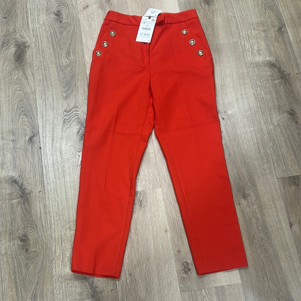 Stylish Red Zara Pants NWT